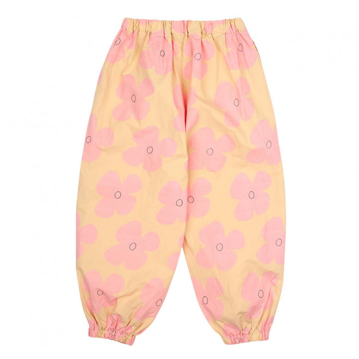 Pink Flower Aladdin Pants Beige