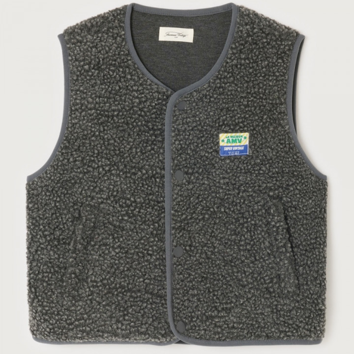 Hoktown Sleeveless Jacket Anthracite Chine