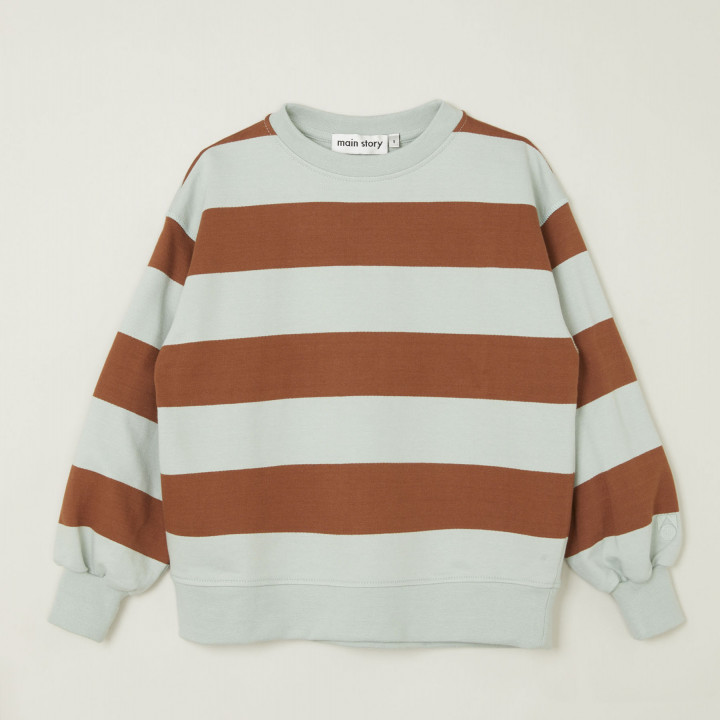 Oversized Sweatshirt Mist Stripe Fleece