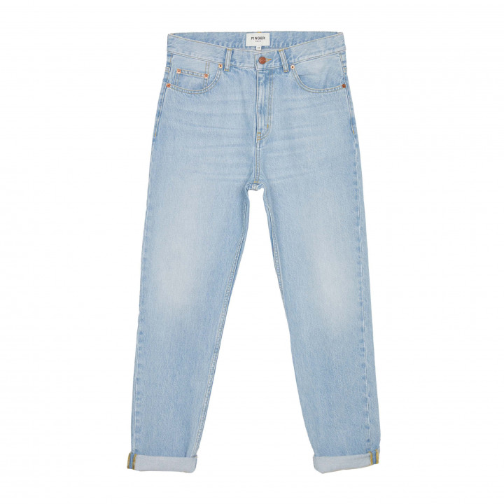 Ollibis Light Blue 5 Pocket Tapered Fit Jeans