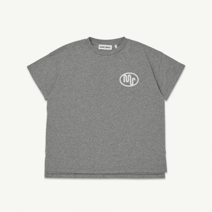 Oversized Tee Grey Melange