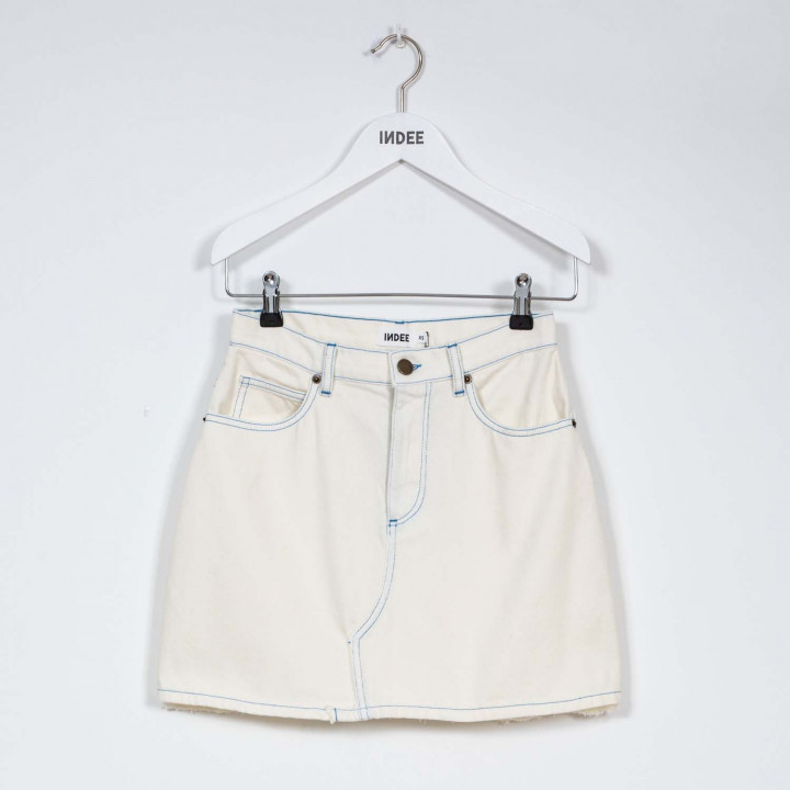 Picnic Denim Skirt Off White