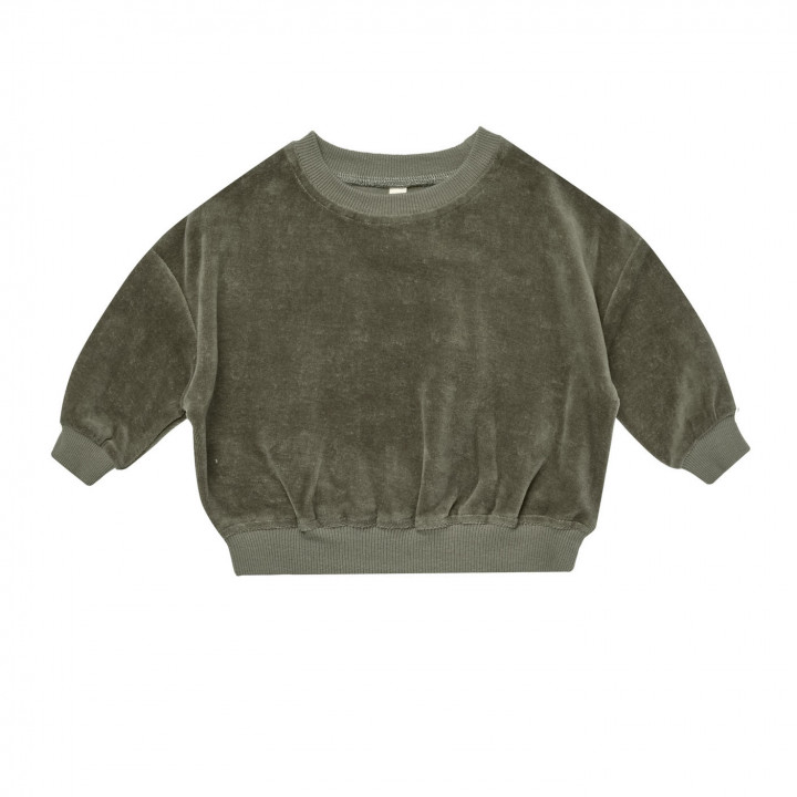 Velour Relaxed Sweatshirt Forest
