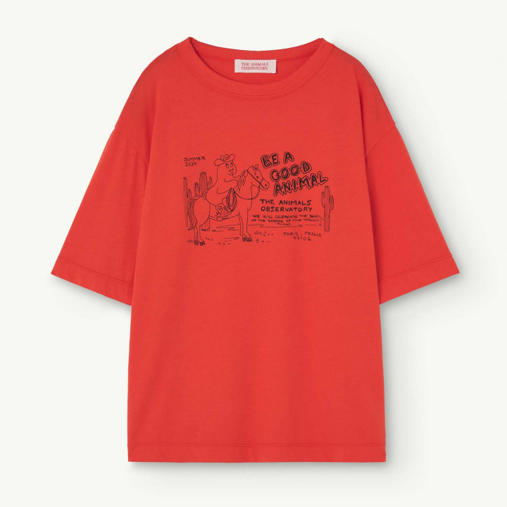 Rooster Oversize T-Shirt Red
