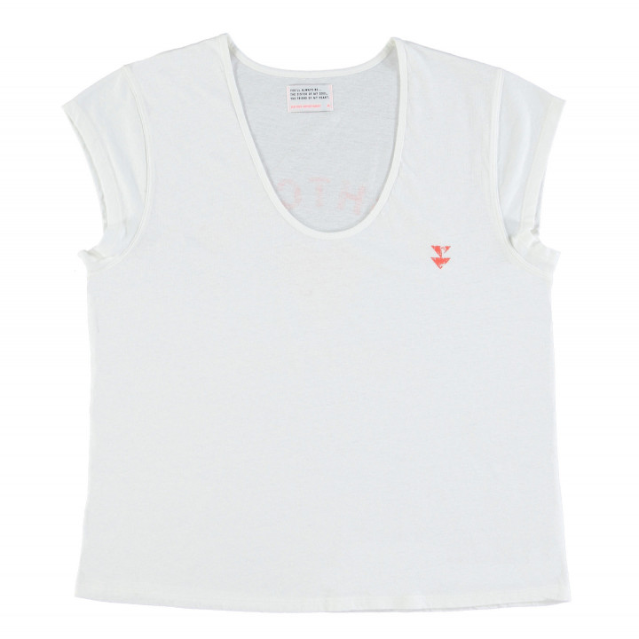 Short Sleeve T-Shirt White 'Nightclub' Print