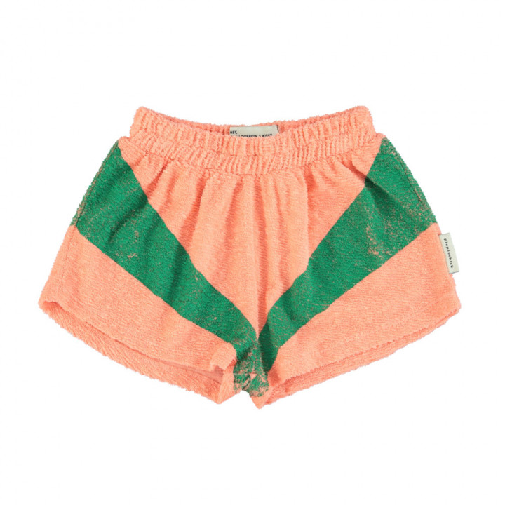 Shorts Coral & Green Print