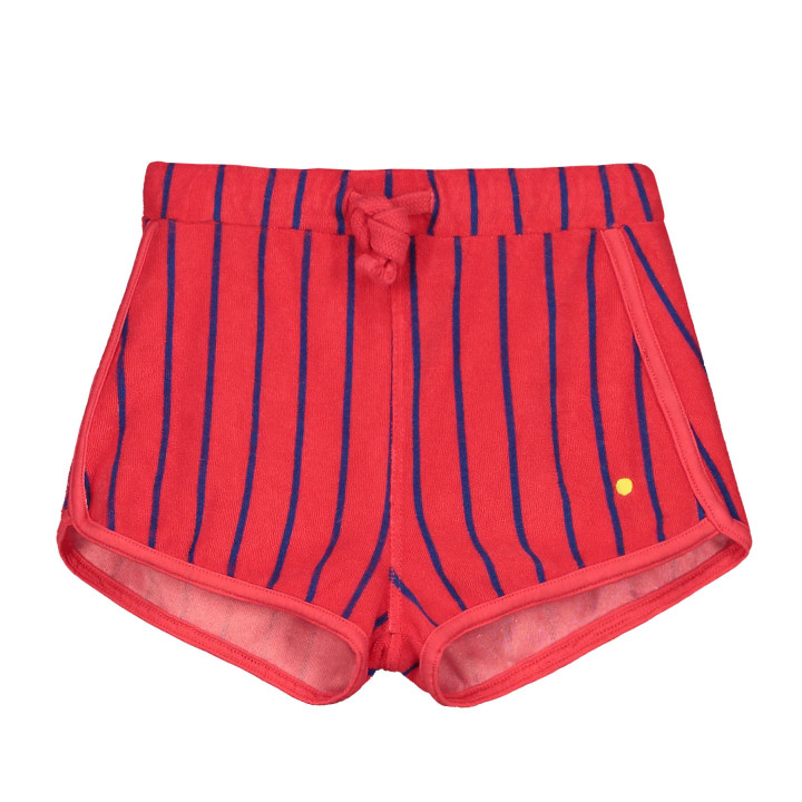 Short Terry Allover Stripes Red