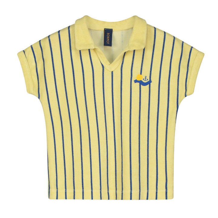 Terry T-Shirt Stripes Melow Yellow