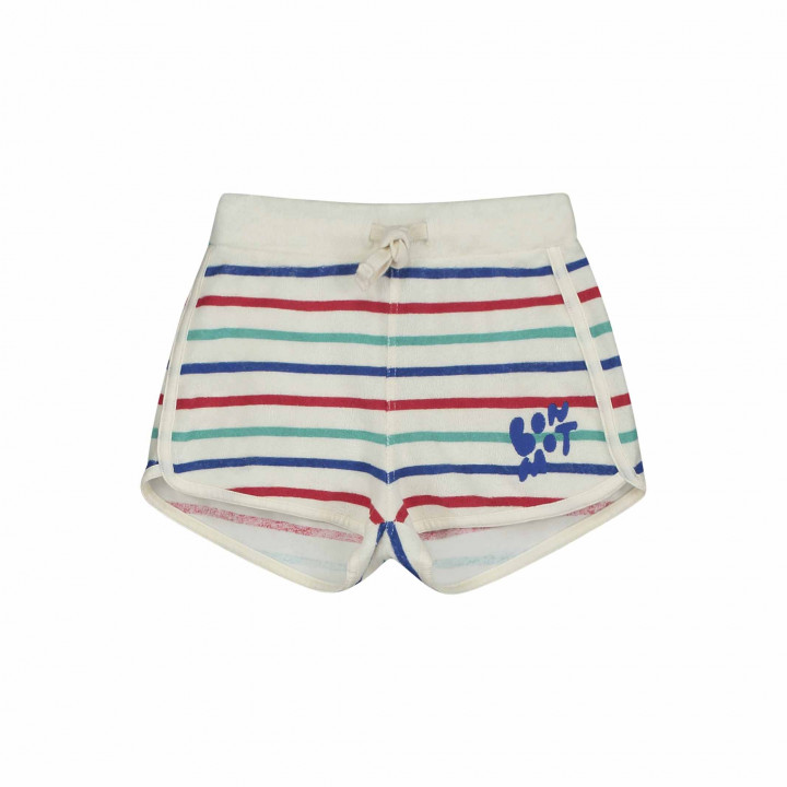 Short Terry Multicolor Stripe Ivory