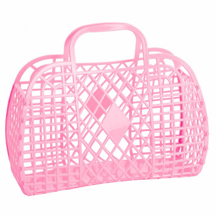 Retro Basket Large Bubblegum Pink