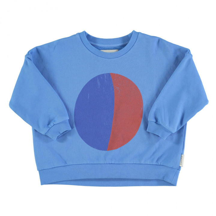 Sweatshirt Blue w/ Multicolor Circle Print