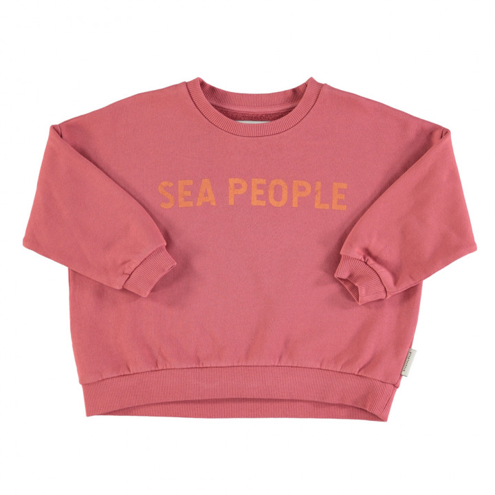 Sweatshirt Pink w/ 'Sea People' Print