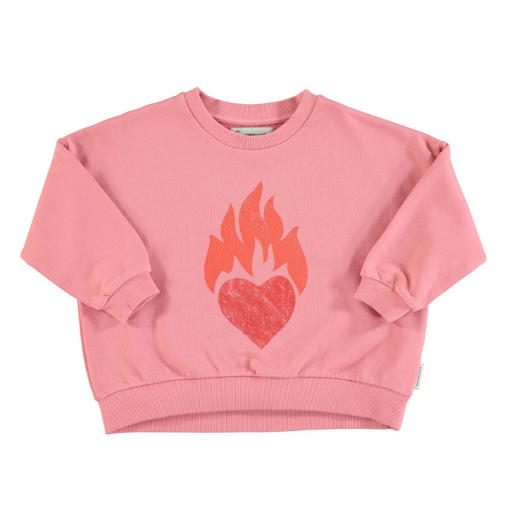 Sweatshirt Pink w/ Heart Print