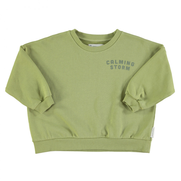 Sweatshirt Sage Green w/ 'Calming Storm' Print
