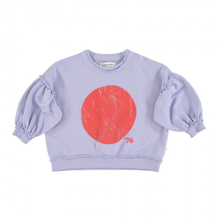 Sweatshirt Lavender Red Circle Print