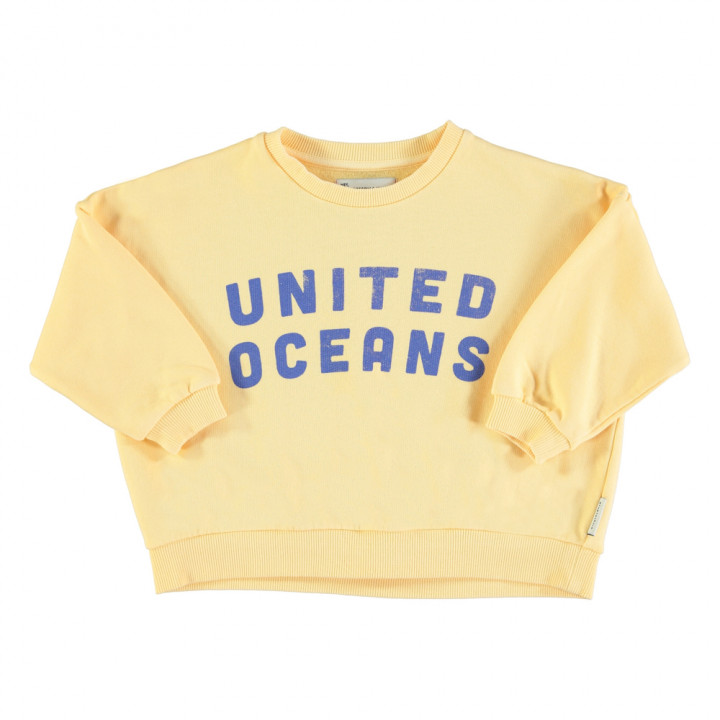 Sweatshirt Yellow w/ 'United Oceans' Print