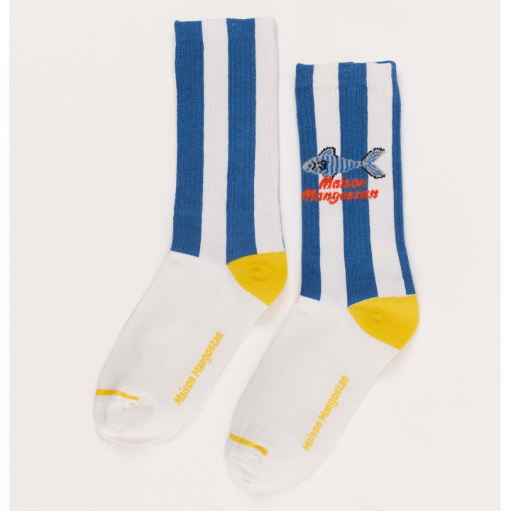 Anchovies Socks Blue/White
