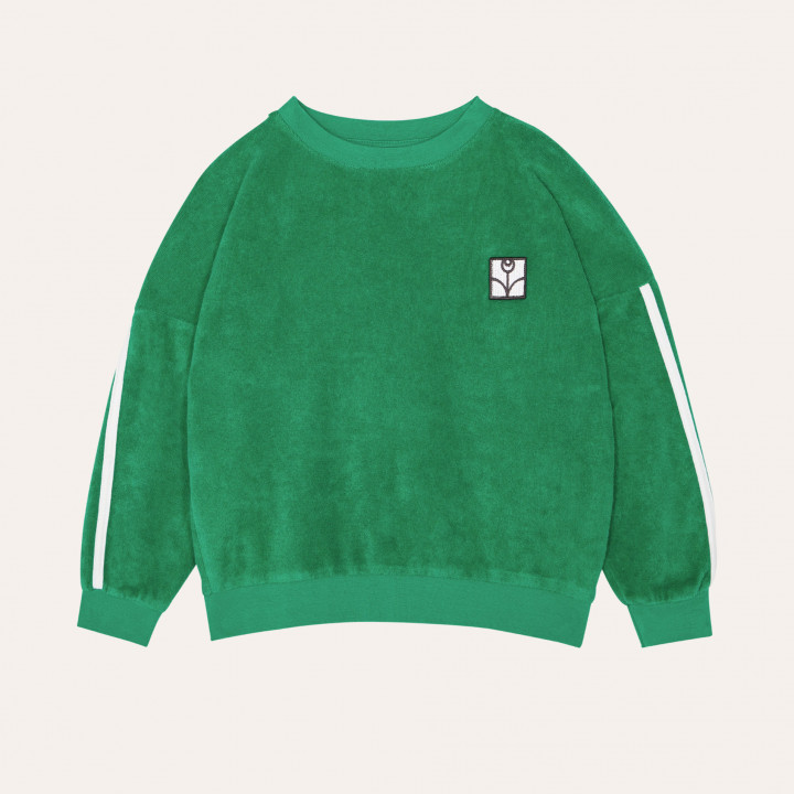 Green Sporty Oversized Sweatshirt