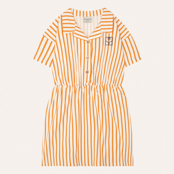 Orange Stripes Kids Dress