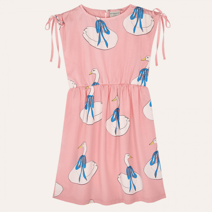 Swans Allover Pink Dress