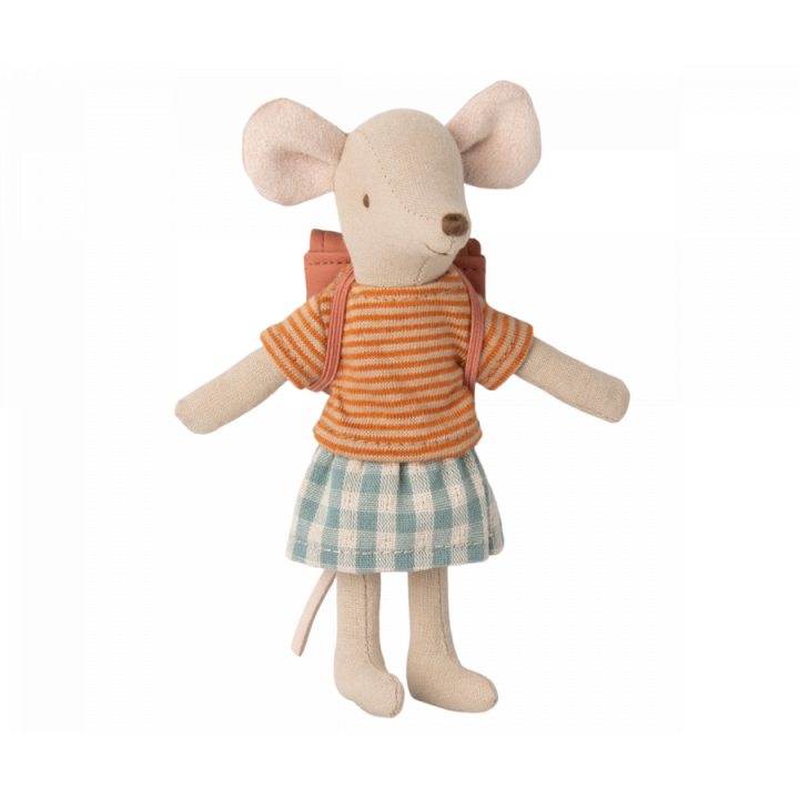 Tricycle Mouse, Big Sister with Bag Old Rose