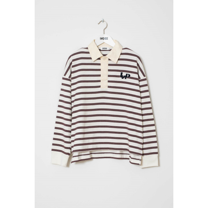 Wales Polo Rugby T Shirt W/stripes Merlot Red