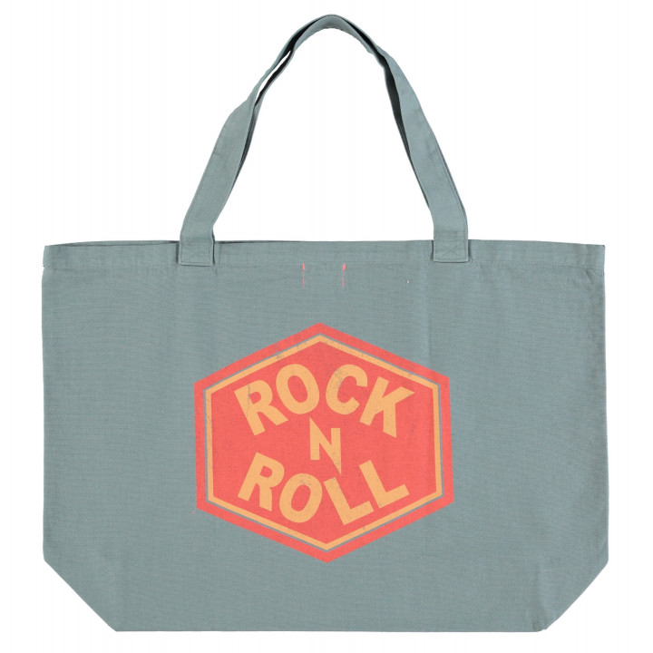 XL Bag Green w/ 'Rock N Roll' Print