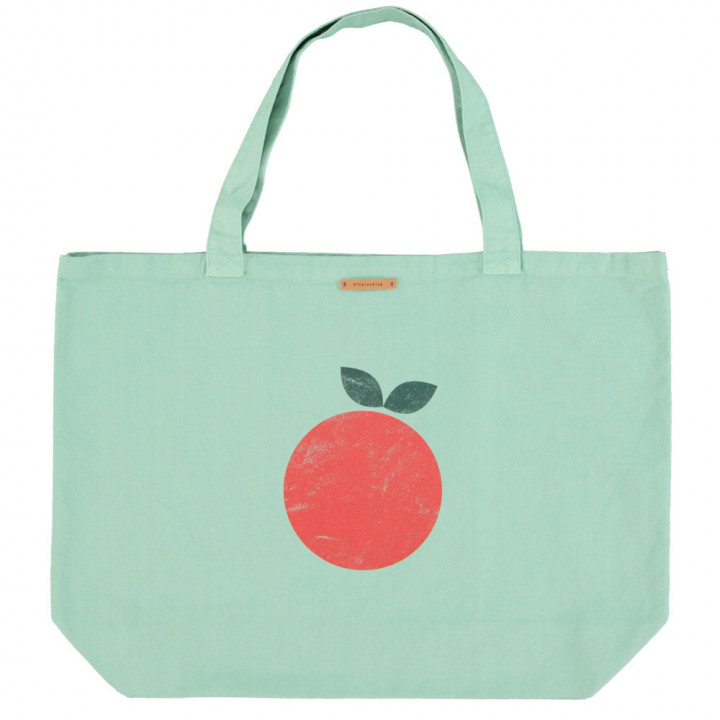 XL Bag Green w/ Apple Print