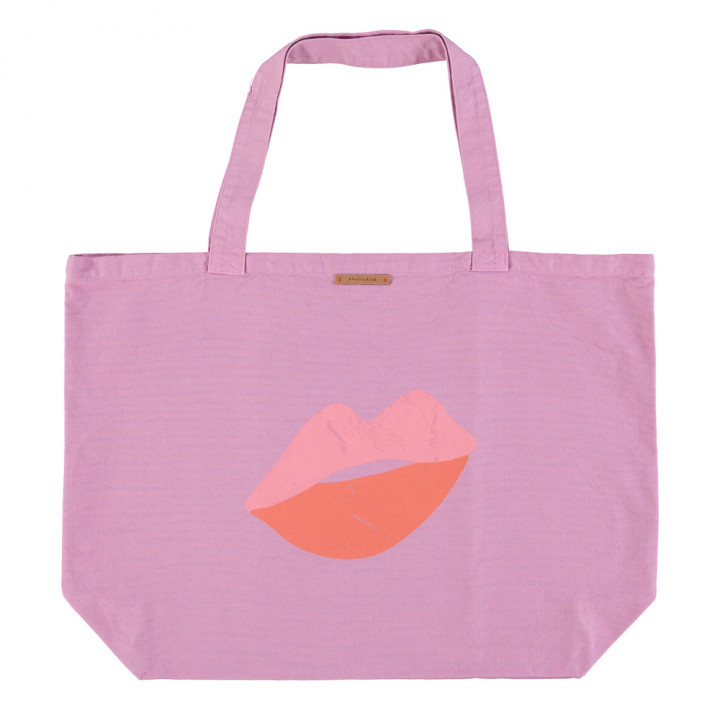 XL Bag Lavender w/ Lip Print