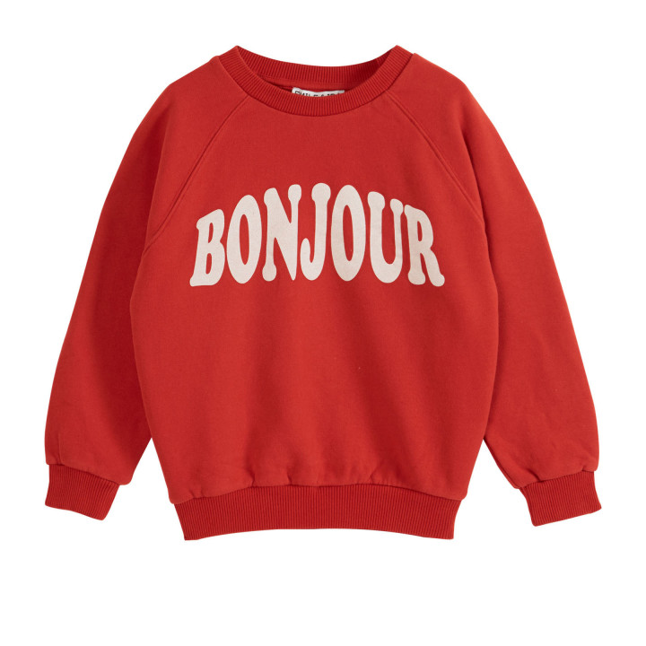 Sweatshirt Bonjour Rouge