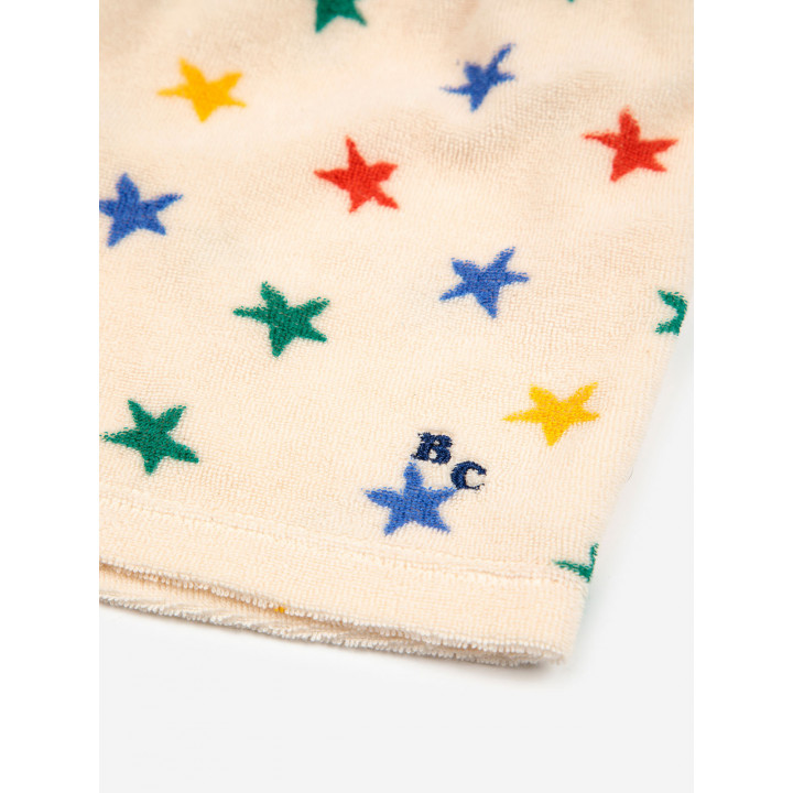 Multicolor Stars Terry Baby Shorts