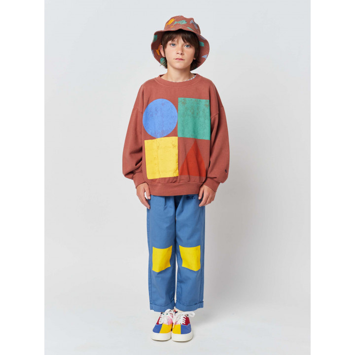 Geometric Color Block Sweatshirt