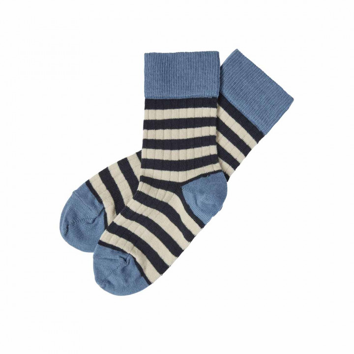 2 Pack Classic Striped Socks Azure/Dark Navy
