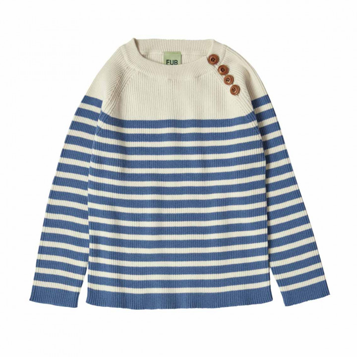 Sweater Ecru/Azure