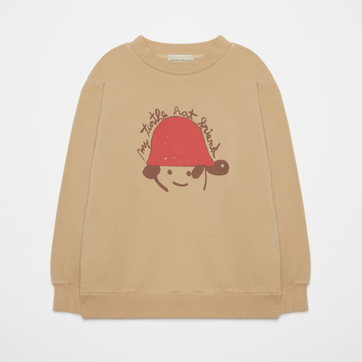 Turtle Sweatshirt Soft Brown | Weekend House Kids | Kids Fashion | Goldfish