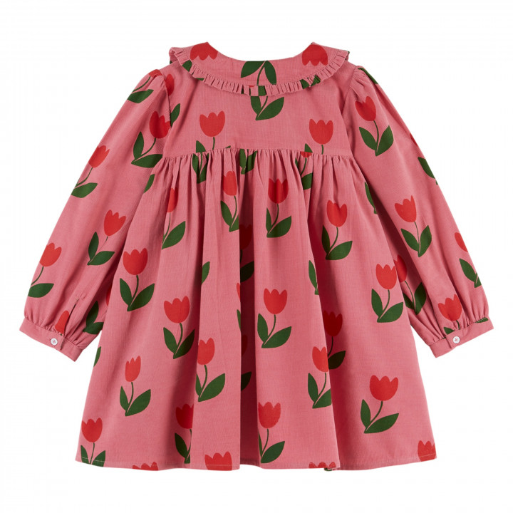 Loose Dress With Ruffle Collar Grande Tulipe