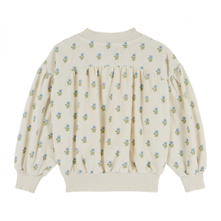 Printed Velvet Sweatshirt Scarlet