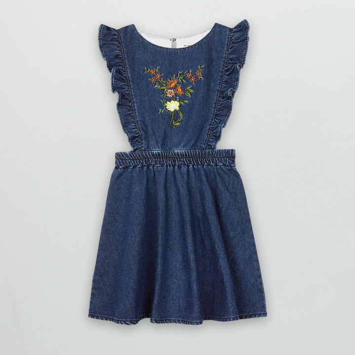 Allegria Dress Denim Embroidery