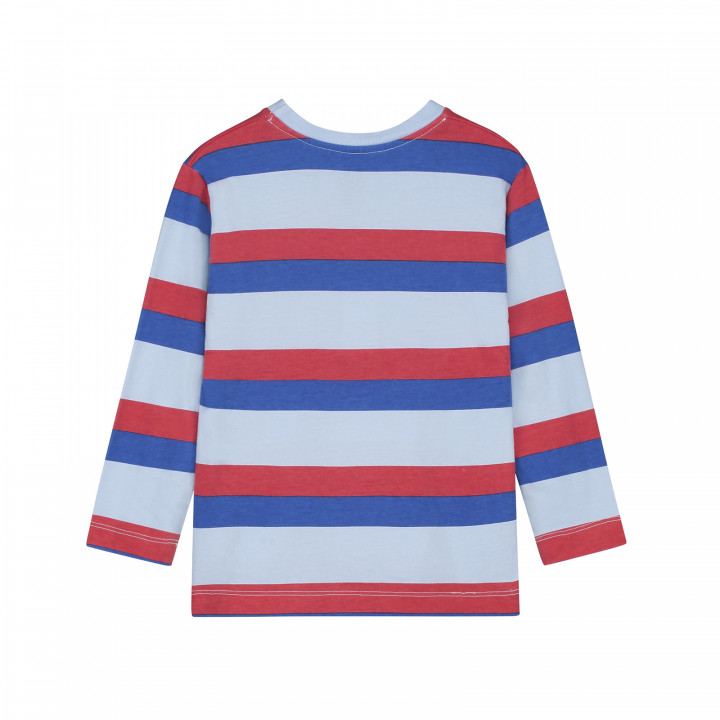 T-Shirt Allover Color Stripes Light Blue