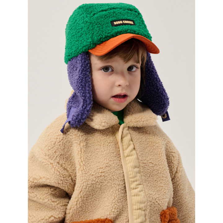 Bobo Choses Color Block Sheepskin Chapka