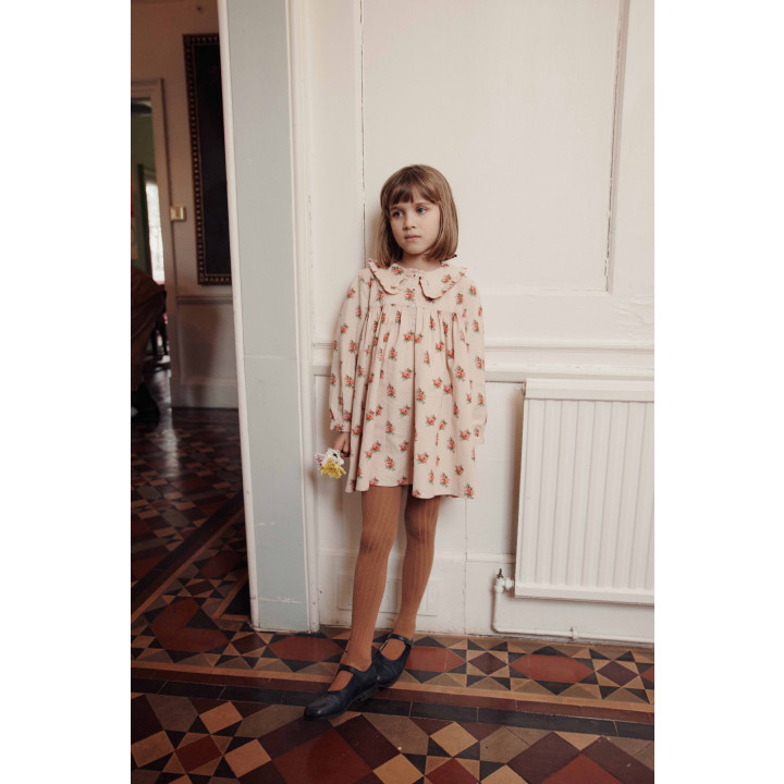 Loose Dress With Ruffle Collar Fleurs Des Bois