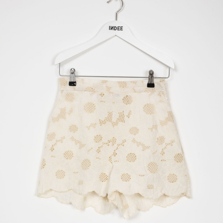 Naoussa Embroidery Shorts Off White
