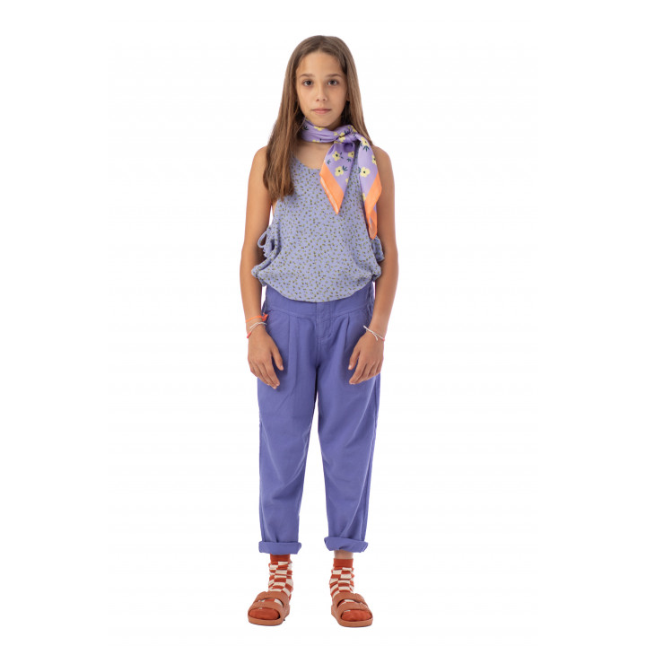 Mom Fit Trousers Purple