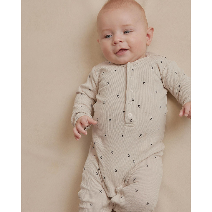 Ribbed Baby Jumpsuit Criss Cross
