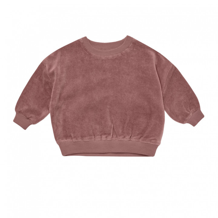 Velour Relaxed Sweatshirt Fig