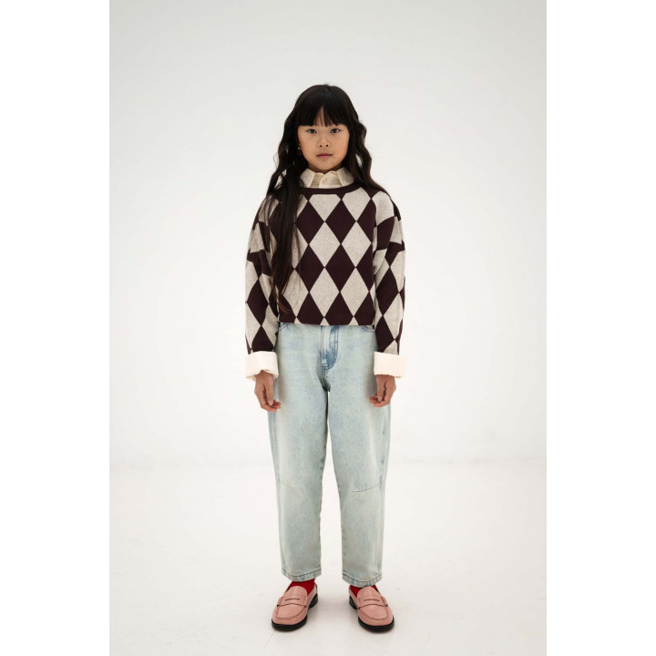 Knit Slouchy Sweater Chocolate Twist