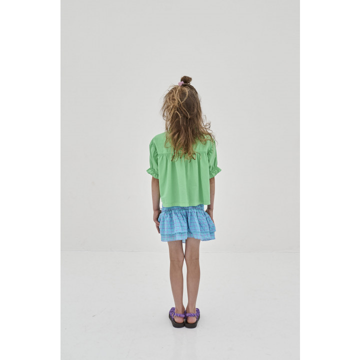 Daisy Skirt Diva Blue Check Repose Ams Kids And Teens Clothing