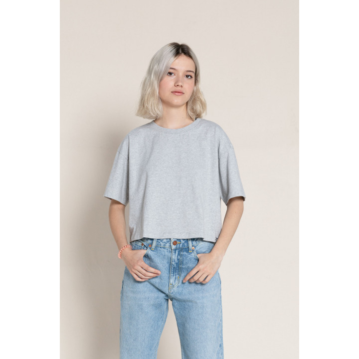 Heather Grey Cropped T-shirt