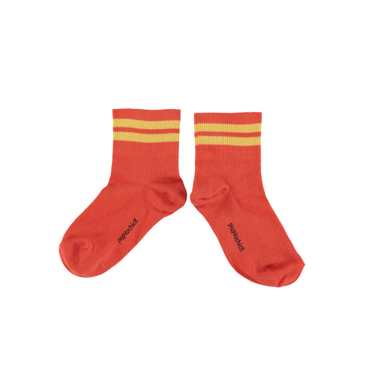 Socks Orange w/ Yellow Stripes