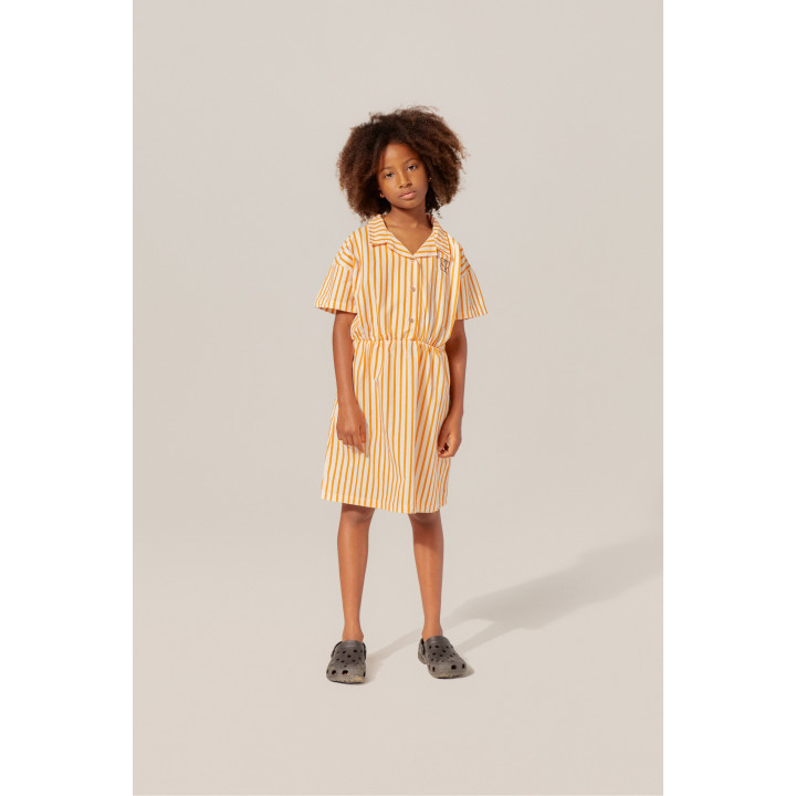 Orange Stripes Kids Dress
